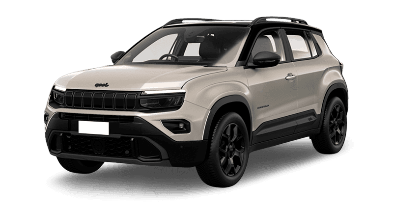 Renting Particulares Jeep Avenger-1.2 eHybrid 4xe Upland Stone+techo negro, Blanco+techo negro