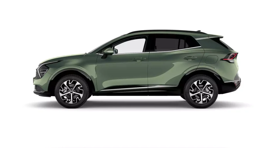 Renting Particulares Kia Sportage 1.6 T-GDi HEV Drive 4×2 Experience Green, Cassa White, Dark Penta Metal, Deluxe White