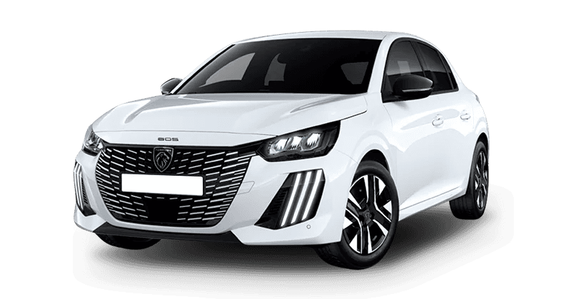 Renting Particulares Peugeot 208-Allure Gasolina 100 S&S 6 Vel. Man – Turbo Blanco Okenite, Gris Selenium
