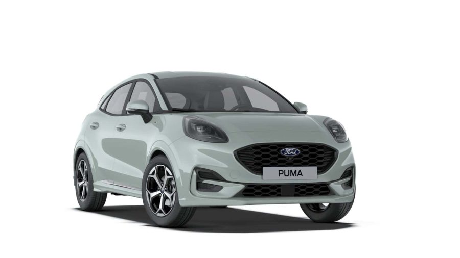 Renting Particulares Ford Puma 1.0 EcoBoost MHEV ST-Line Gris Cactus, Blanco
