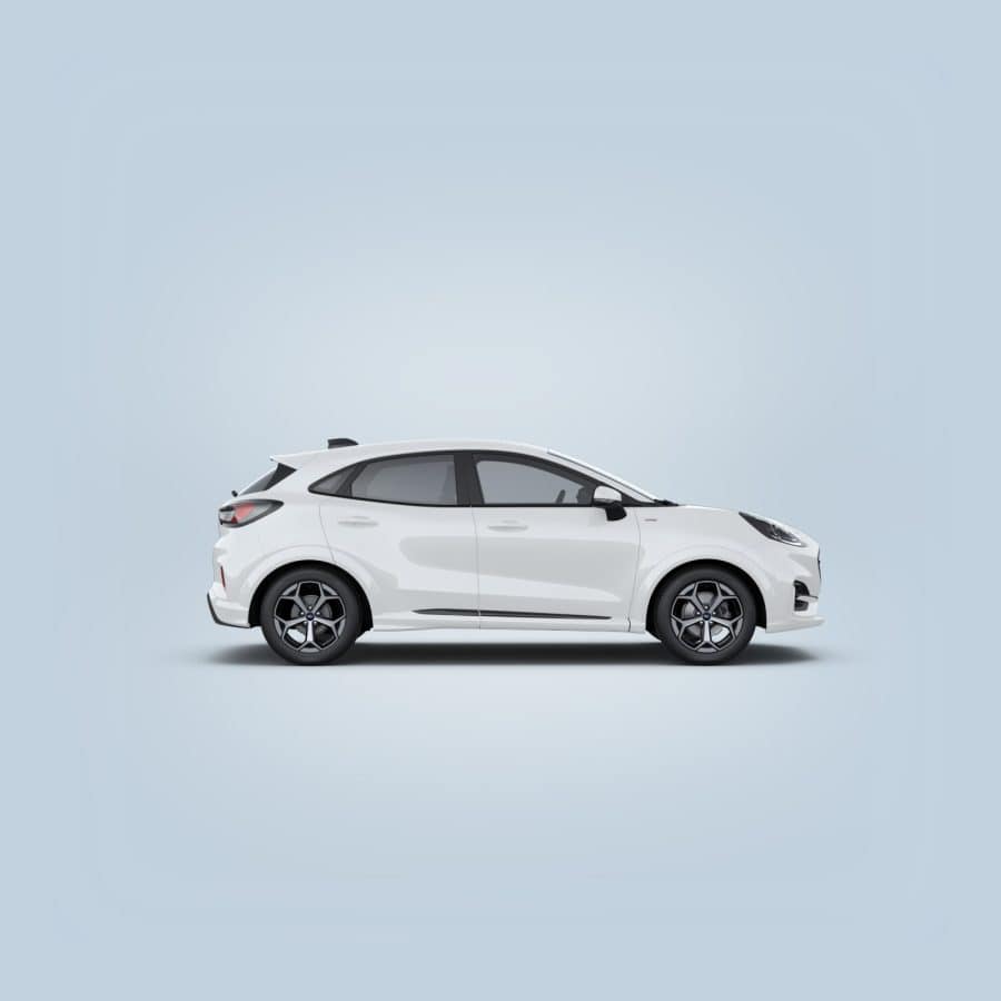 Renting Particulares Ford Puma 1.0 EcoBoost MHEV ST-Line Blanco, Azul Digital Aqua, Gris Cactus