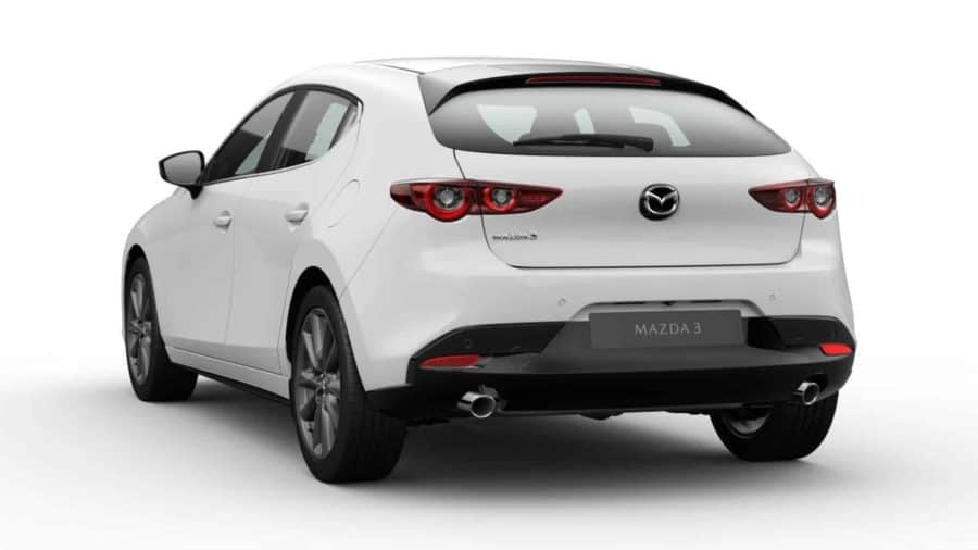 Renting Particulares Mazda 3 2.5L e-SYACTIV G MHEV 6AT CENTRE-LINE Artic White, Soul Red Crystal