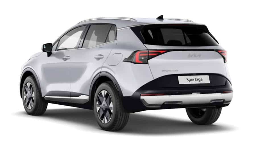 Renting Particulares Kia Sportage 1.6 T-GDi HEV Drive 4×2 Deluxe White, Lunar Silver, Dark Penta Metal